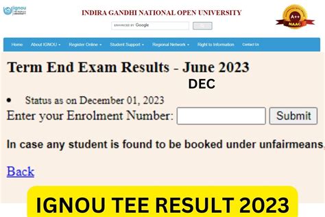 ignou revaluation result december 2023|Term End Results .
